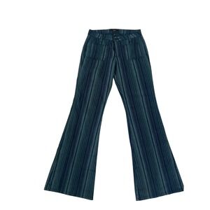 L.E.I Y2K Flare Leg Stripe Pants